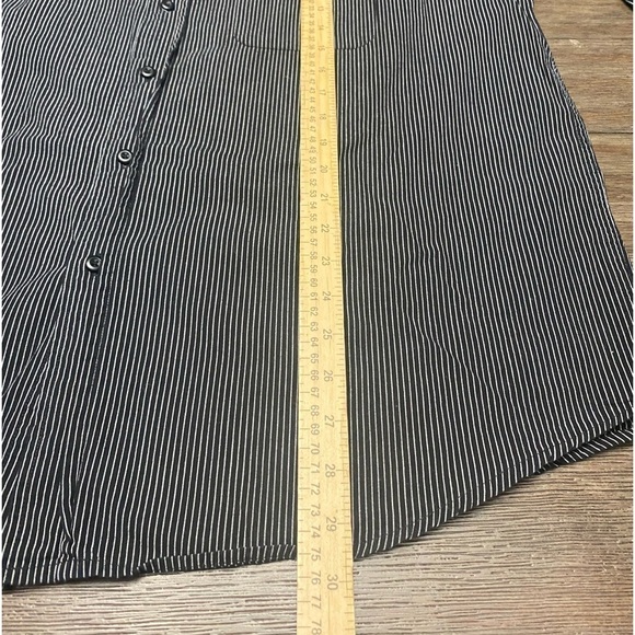 Beverly Hills Polo black white stripe long sleeve button down Men shirt size XL - Picture 4 of 6